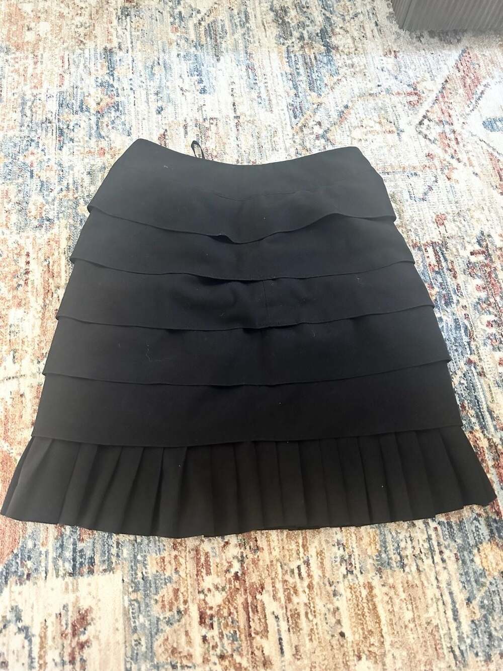 Sandro Sportswear Black Layered Ruffle Skirt Size 6